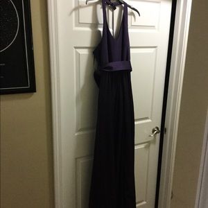 Belted Vera Wang gown with pockets